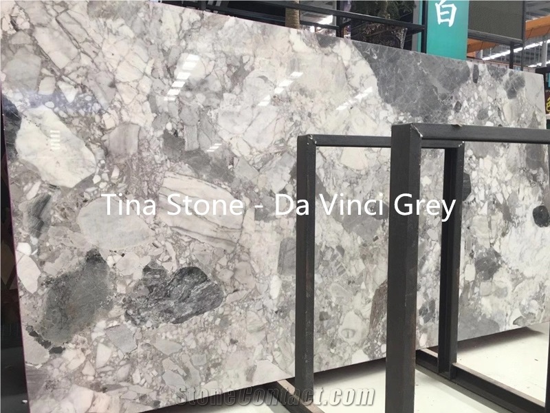 Da Vinci Grey Marble Slab Floor Wall Tile