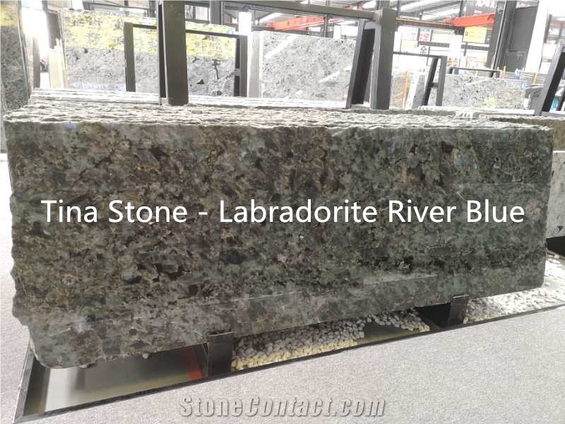 Labradorite River Blue Granite Slab Wall Floor