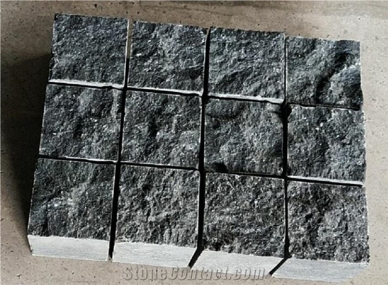 Black Basalt G684#2 Split Cobble Set