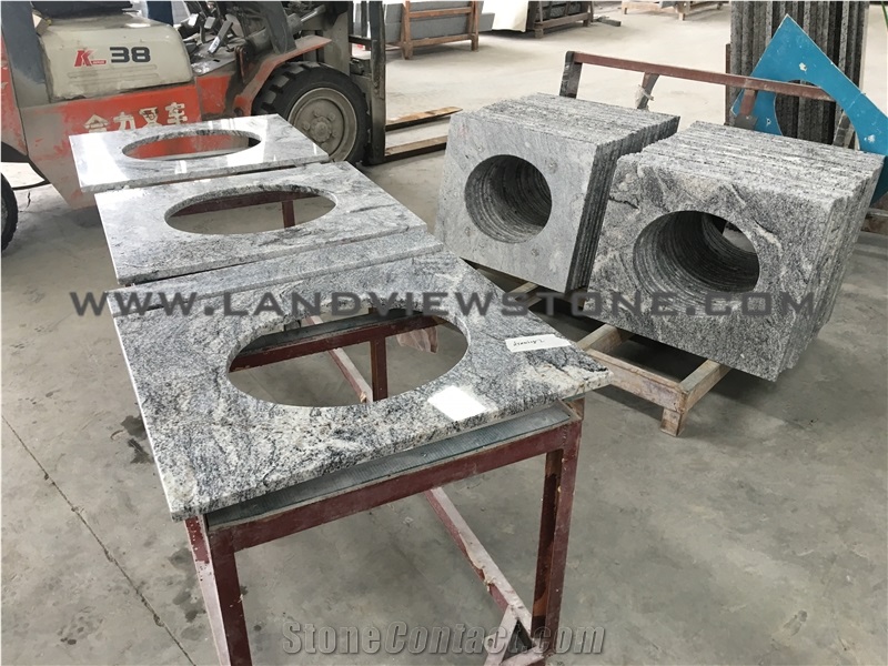 China Viscont White Wavy Granite Countertop