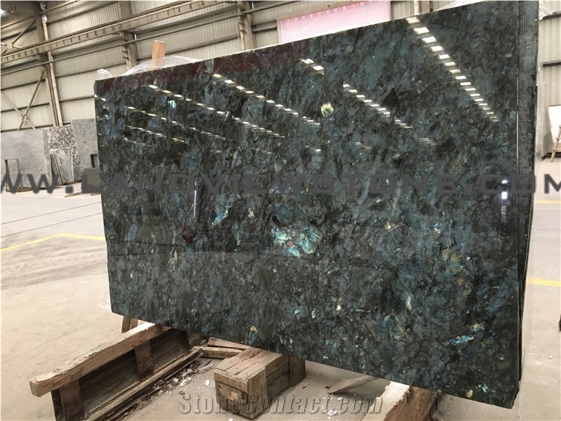 Lemurian Blue Granite Slab, Labradorite Blue Tiles