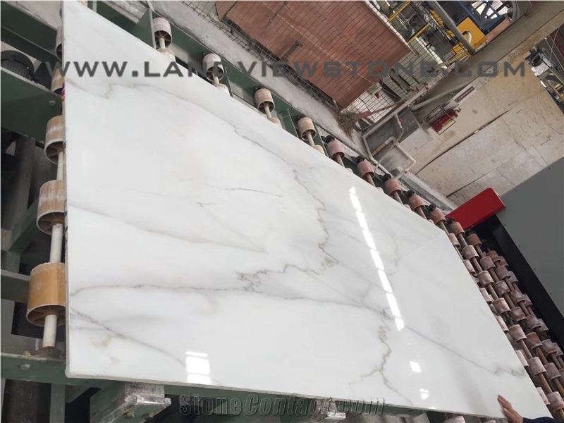 Lincoln White Polished Marble Slab Tiles