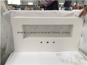 Pale White Vanity Top, Aftifical Stone Bath Tops