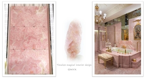 Pink Onyx Wall Floor Tiles Bathroom Shower Design
