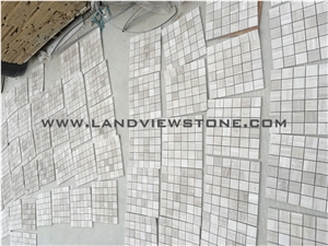 White Wooden Vein Marble Mosaic Tiles