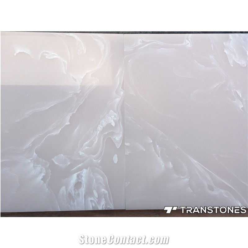 Backlit Artificial Pink Onyx Sheet for Bar Top