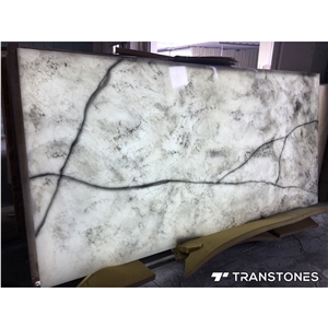 Grey Alabaster Marble for Dine Room Table Modern