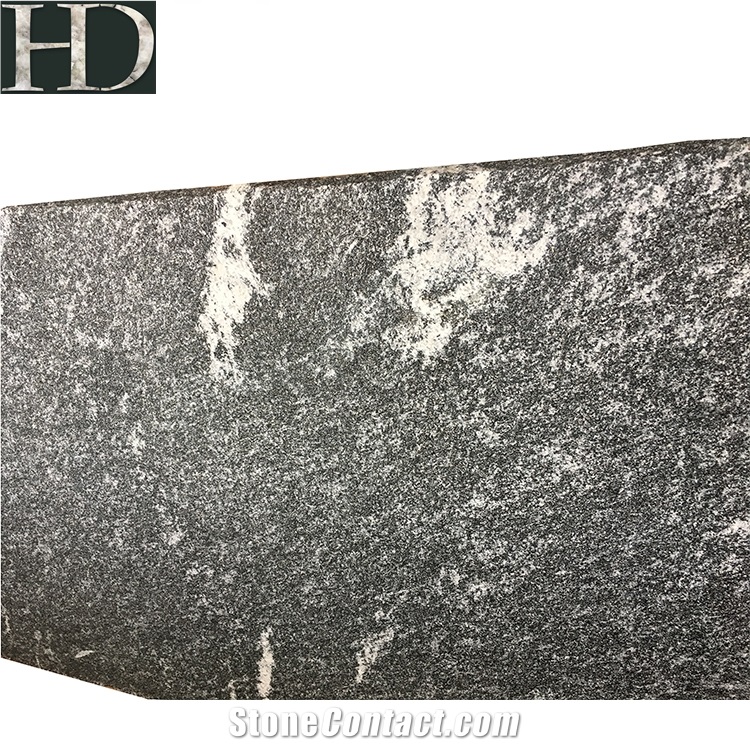 Chinese Polished Snow Grey Granite Half Slabs
