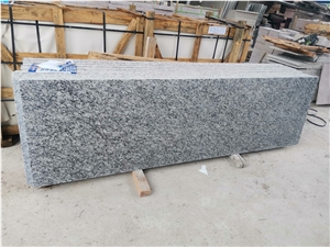 Polished China Spray White Wave Grey Granite Tile