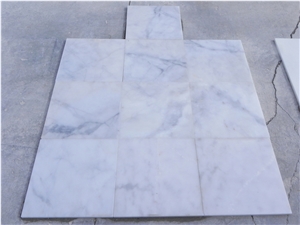 Afyon White Arcobaleno Marble Tiles