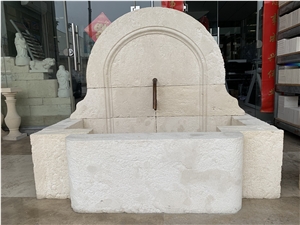 French Beige Limestone Fountain