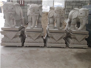 G682 Granite Elephant Sculpture Outdoor Statues