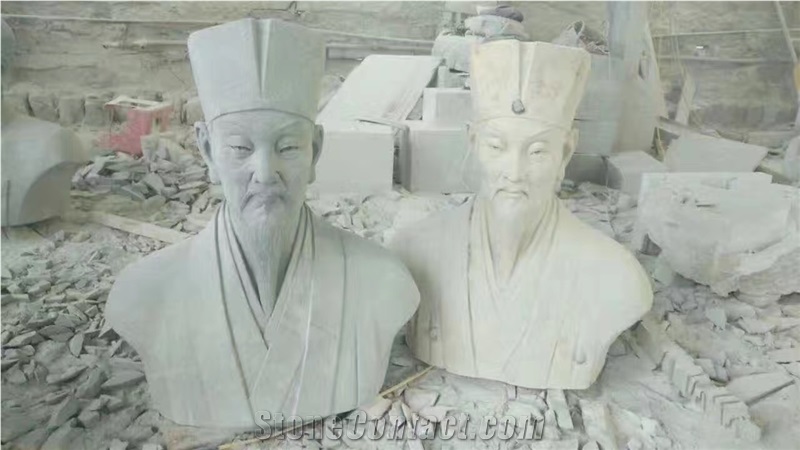 Human Being Head Granite Sculpture Statues
