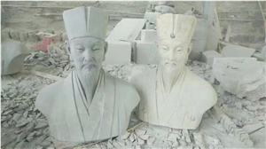 Human Being Head Granite Sculpture Statues