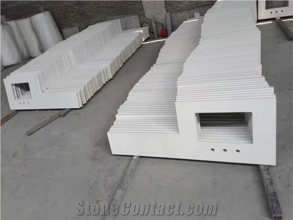 China Customized Vanity Countertops Quartz Stone