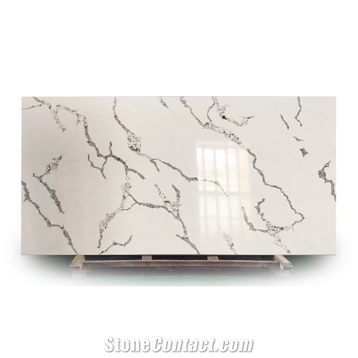 Engineered Stone White Quart Slabs Tiles