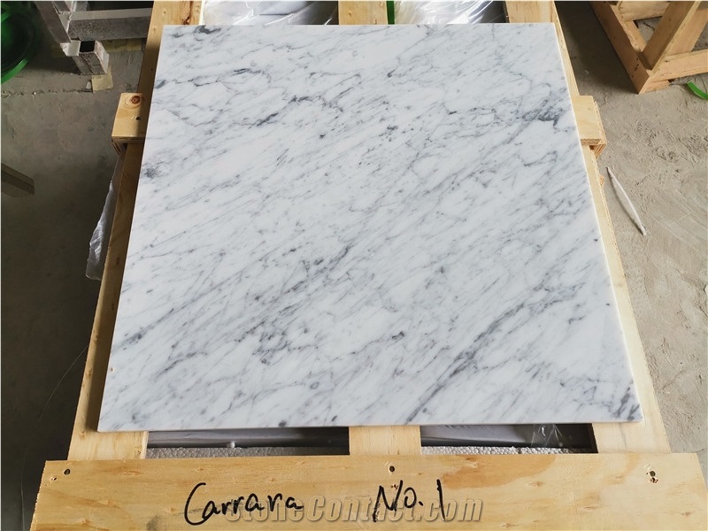 Italy Carrara White Marble Slabs for Floor Tiles