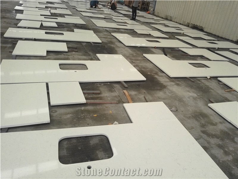 Popular White Carrara Quartz Countertop