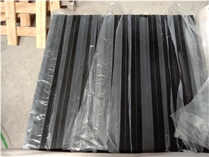 Pure Black Desk Tops Quartz Stone Solid Surface