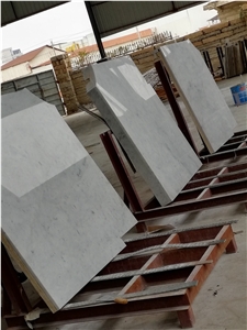 Carrara White Marble Stair Treads for Indoor
