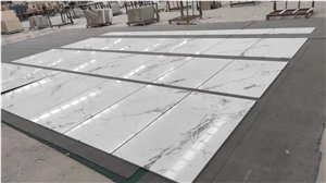 Extra White Calacatta Marble Stone Floor Design