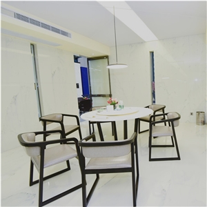 Calacatta White Nano Glass Bathroom Flooring