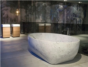Carrara White Marble Bathtubs for Hotel and Home