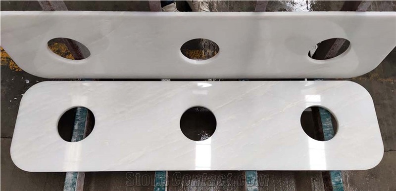 White Onyx Table Top Smoking Room Counter Tops