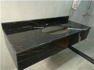 Nero Marquina 20mm Thick Polished Marble Bath Top