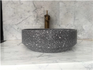 Grey Terrazzo/Interior Stone Basin for Home/Hotel