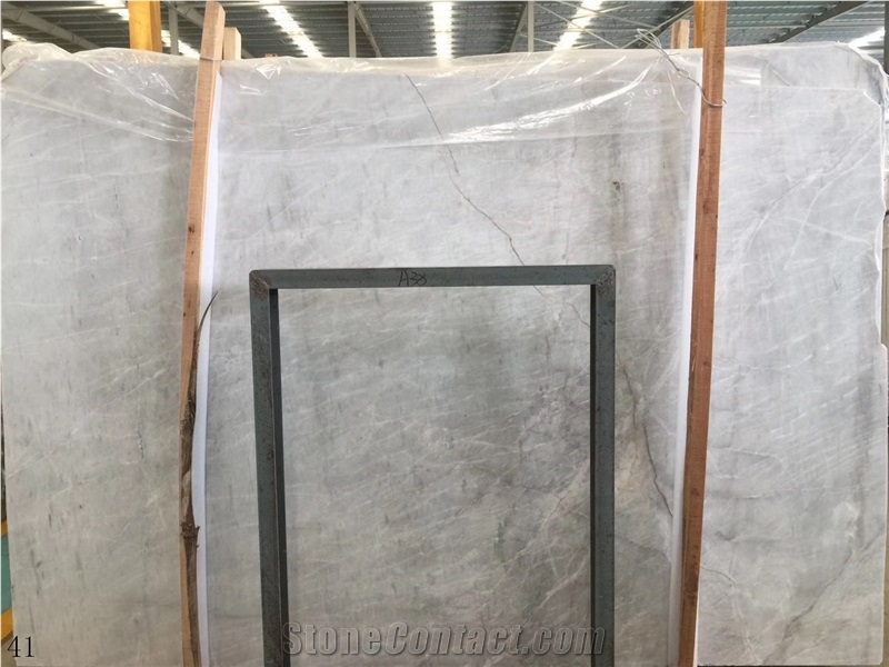 Yichuan White China White Marble Slab