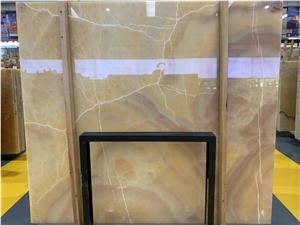 Iran Orange Onyx Slabs and Tiles for Wall Cladding