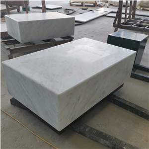 Marble Round Rectangle Stone Cafe Tables Design