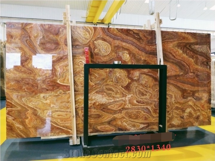 Persian Yellow Tiger Onyx Tiles and Slabs for Wall