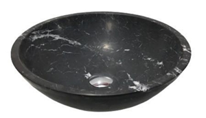 Stone Basin - Black Marble - Bst03a