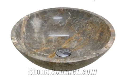 Stone Basin - Gold Marble - Bst72