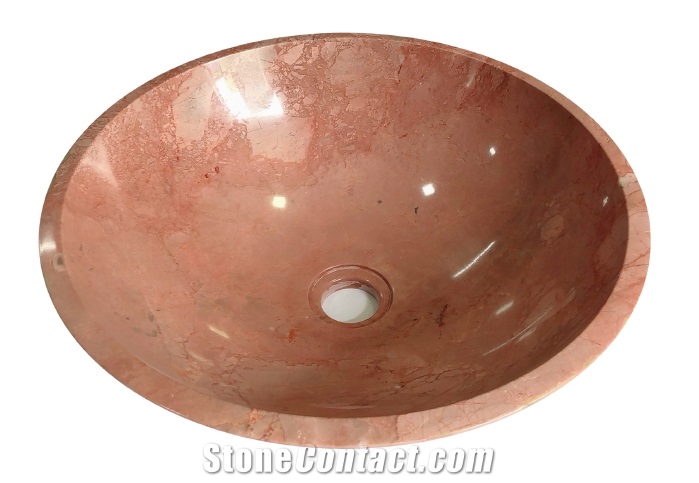 Stone Basin - Pink Marble - Bst09