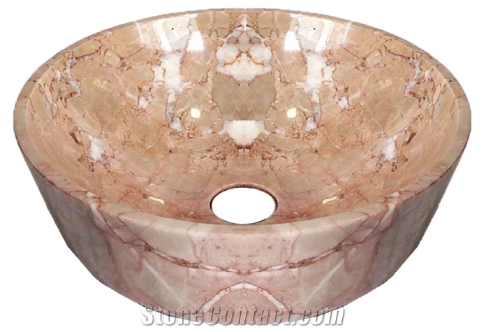 Stone Basin - Pink Marble - Bst30