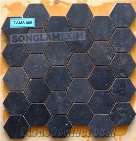 Honed Bluestone Hexagon Mosaic