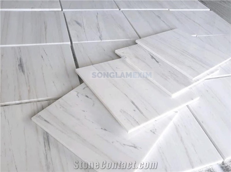 Milky White Crystal Marble Polished Tiles