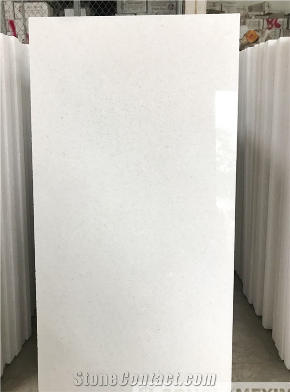 Premium White Crystal Marble Polished Tiles