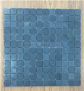 Vietnam Bluestone Honed Square Mosaics