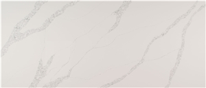 White Grey Calacatta Quartz Stone Slab