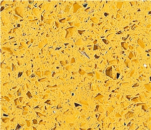 Yellow Monochrome Quartz Stone Slabs