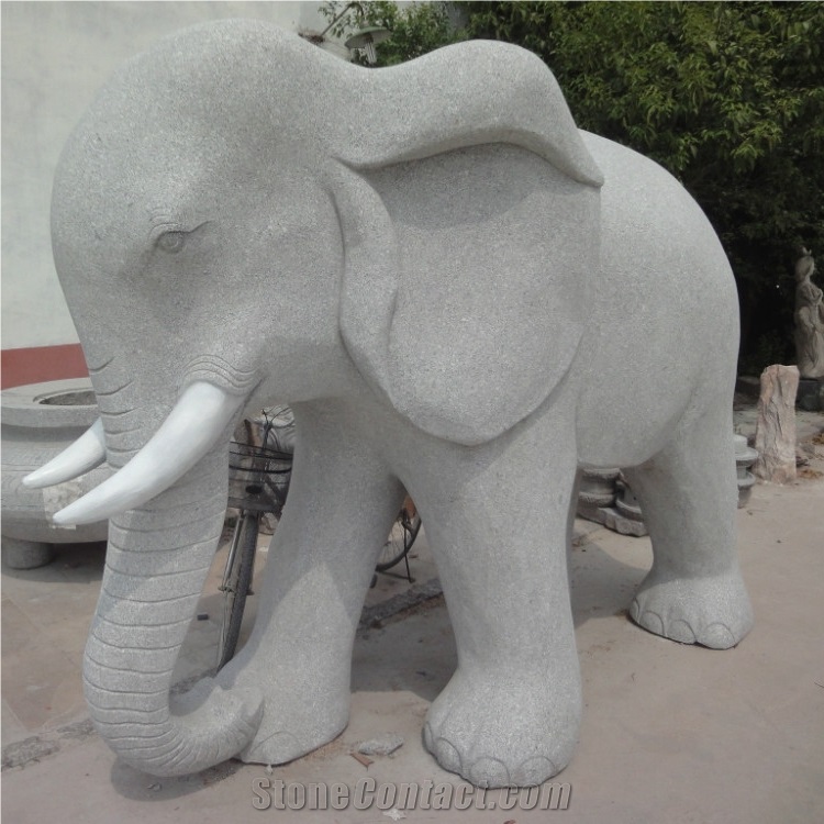 Outdoor Decorate Animal Sculptures Elephant Carve