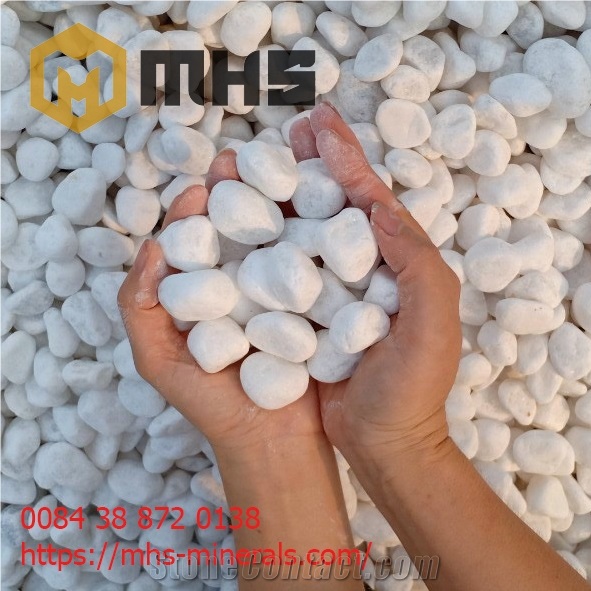 White Tumbled Pebble Stone