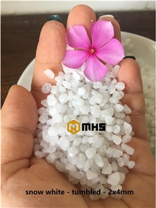 White Tumbled Pebble Stone