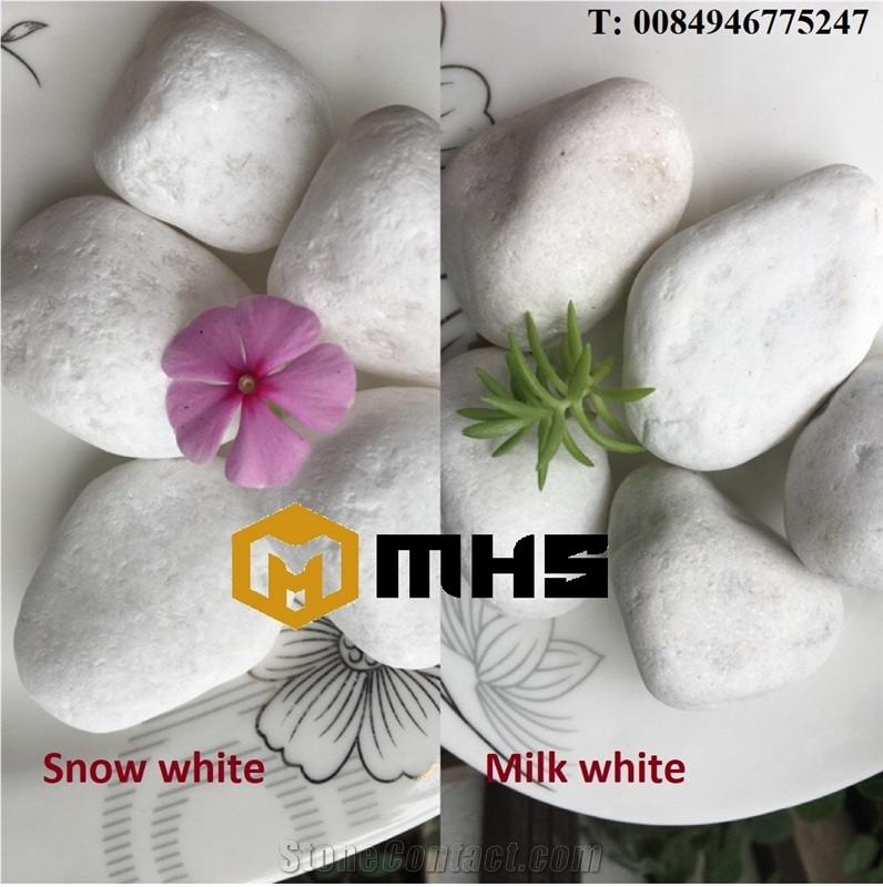White Tumbled Pebble Stone