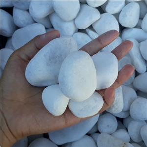 Snow White Pebbles for Landscaping from Shc Group
