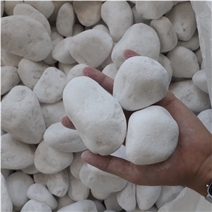 Tumbled/Pebble Stone Natural Snow White Color
